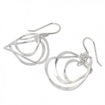 NOVICA Sterling Circular Earrings Twirling