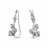 Bling Jewelry .925 Silver Ear Pins Modern CZ Ear Crawlers Rhodium Plated - C811UF0BA55