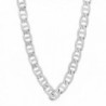 6mm Rhodium Plated Mariner Link Chain + Microfiber Jewelry Polishing Cloth - CL11DLAXDCJ