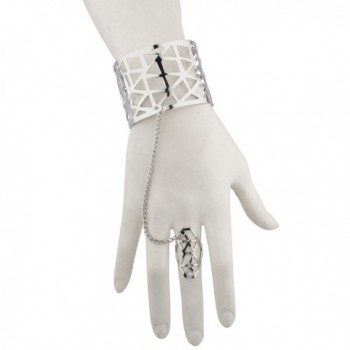 Lux Accessories Silvertone Caged Bracelet