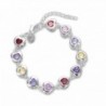 HMILYDYK Elegant Colorful Crystal Mosaic Hearts Link 925 Sterling Silver plated Jewellery Chain Bracelet - CA12F9R6Z6N