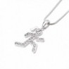 Spinningdaisy Crystal Runner Figure Necklace in Women's Pendants