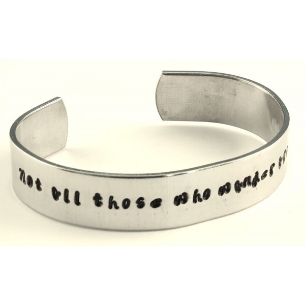 Not all those who wander are lost - Hand stamped 1/2-Inch bracelet - The Hobbit - J.R.R. Tolkien - CR11JZ3E11T