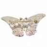 EVER FAITH Austrian Butterfly Gold Tone