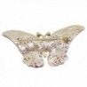 EVER FAITH Austrian Butterfly Gold Tone