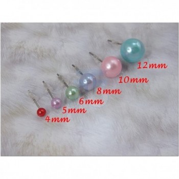 Pearl Color Earrings Wholesale Pairs in Women's Stud Earrings