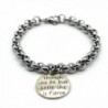 Stainless Steel Link Bracelet- Though She Be But Little She is Fierce- Handmade in USA- LB01 - CI17YCHHIGE