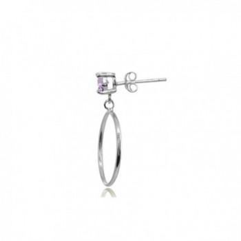 Sterling Silver Amethyst Dangling Earrings