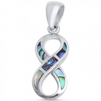 Abalone Shell Infinity .925 Sterling Silver Pendant - CC12630XNFL