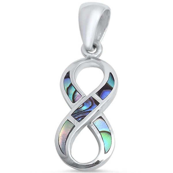 Abalone Shell Infinity .925 Sterling Silver Pendant - CC12630XNFL