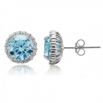 Platinum Flashed Silver Zirconia Earrings