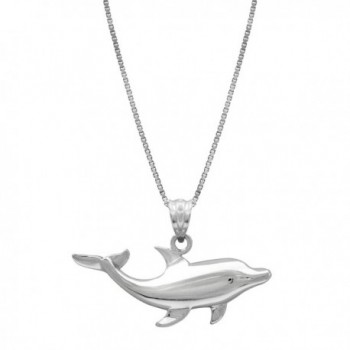 Sterling Silver Dolphin Necklace Pendant with 18" Box Chain - CP119CNCJAL