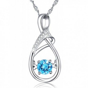 Infinity Birthstone Aquamarine Swarovski Anniversary - Forever Love Infinity Necklace Fine Jewelry - CC187R958D4