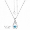 Infinity Birthstone Aquamarine Swarovski Anniversary