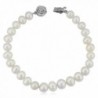 Sterling Silver White Freshwater Cultured Pearl Strand Bracelet (7-7.5mm- 7.5 inch) - CN11EM0S91N