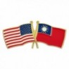 PinMart's USA and Taiwan Crossed Friendship Flag Enamel Lapel Pin - C3110WJR7GV