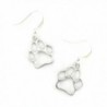 Silver Paw Print Charm Earrings - Dog Lover - C5183RWYQGA