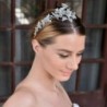 EVER FAITH Butterfly Headband Silver Tone