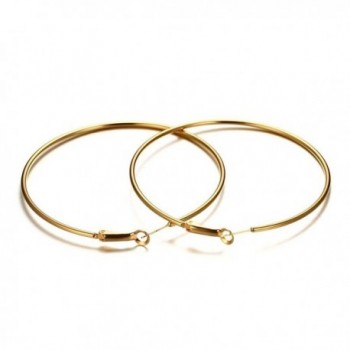 Stainless Circle Classic Earrings Diameter in Women's Hoop Earrings