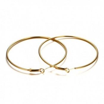 Stainless Circle Classic Earrings Diameter in Women's Hoop Earrings