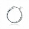 Sterling Silver Greek Round Earrings in Women's Hoop Earrings