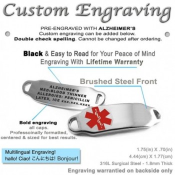 MyIDDr Pre Engraved Customizable Alzheimers Bracelet