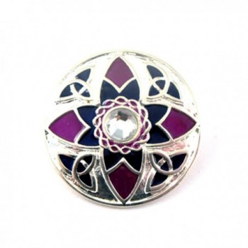 Silver Plated Celtic Brooch with Coloured Enamel And Faceted Stones. - CO11TMIPQYX