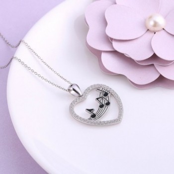 Sterling Silver Musical Pendant Necklace in Women's Pendants