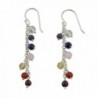 NOVICA .925 Sterling Silver and Multi-Gemstone Chakra Dangle Earrings- 'Tranquility' - CB127XY2XT3