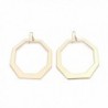 Large Gold-Plated Hoop Earrings Geometric Dangle Earrings For Women - CQ188Q504KM