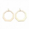 Large Gold-Plated Hoop Earrings Geometric Dangle Earrings For Women - CQ188Q504KM