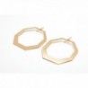 Large Gold Plated Earrings Geometric Dangle in Women's Hoop Earrings