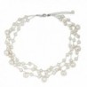 NOVICA White Cultured Freshwater Pearl Multi-Strand Bridal Choker- 15.5" - 17.5"- 'Moonlight Glow' - CF111ZH57MF