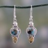 NOVICA Reconstituted Turquoise Sterling Earrings in Women's Drop & Dangle Earrings