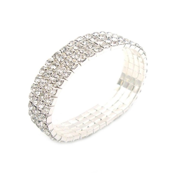 JSEA Rhinestone Bracelet Stretch Womens Elastic Bracelet Bangles Girls Small Wrist - CU12IHCKCMZ