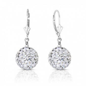 Sterling Silver Dangle Crystal Ball Drop Earrings (14MM) - CD17YQAH6CK