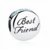 925 Sterling Silver Best Friend Heart BFF Charm Beads Heart Friendship Bead Charms Fit European Bracelets - CS184T4XN95