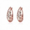 Sterling Two Tone Diamond cut Filigree Earrings