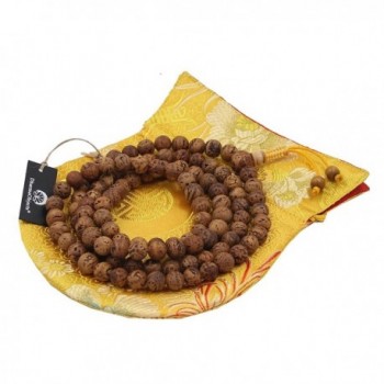DharmaObjects Tibetan Buddhist MEDITATION 108 Beads Genuine BODHISEED MALA For Compassion - Yellow - CZ1127KCRYP
