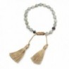 DennyBlaine & Co. Amazonite Matte Beads with Silk Gold Tassel Adjustable Bracelet - CA12O18XC96