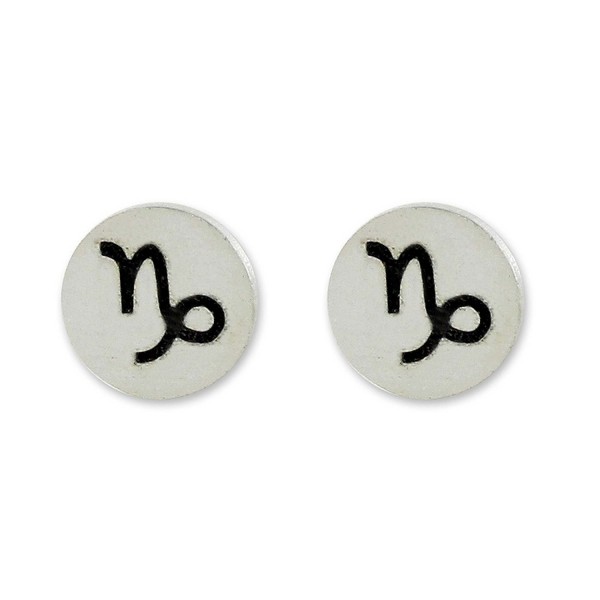 NOVICA .925 Sterling Silver Stud Earrings 'Satin Capricorn' - C01876O77CS