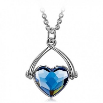 J.NINA "Swing Of Love" Made with Denim Blue Swarovski Crystals- Women Pendant Necklace - CS12O3BVD70