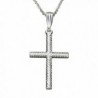 Sterling Silver Rope Cross Pendant Cable Chain Necklace Italy - CI12O80ONDP