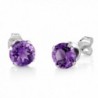 Amethyst Sterling Silver Earrings Pendant in Women's Jewelry Sets