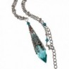 Inspired Silvertone Filigree Victorian Necklace in Women's Pendants