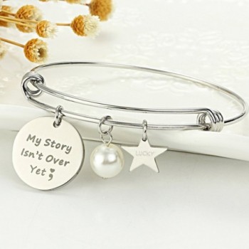 Meibai Semicolon Expandable Bracelet Inspirational in Women's Bangle Bracelets