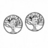 Artistic Tree Sterling Silver Earrings in Women's Stud Earrings