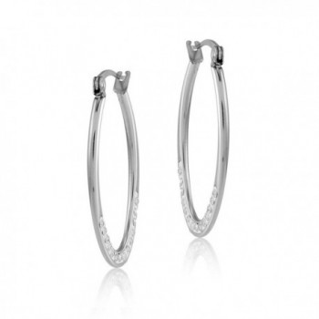 Stainless Steel Crystal 25mm Earrings