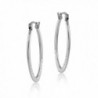 Stainless Steel Crystal 25mm Earrings