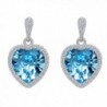 EleQueen Sterling Earrings Aquamarine Swarovski - CS17Z4ZZAUZ